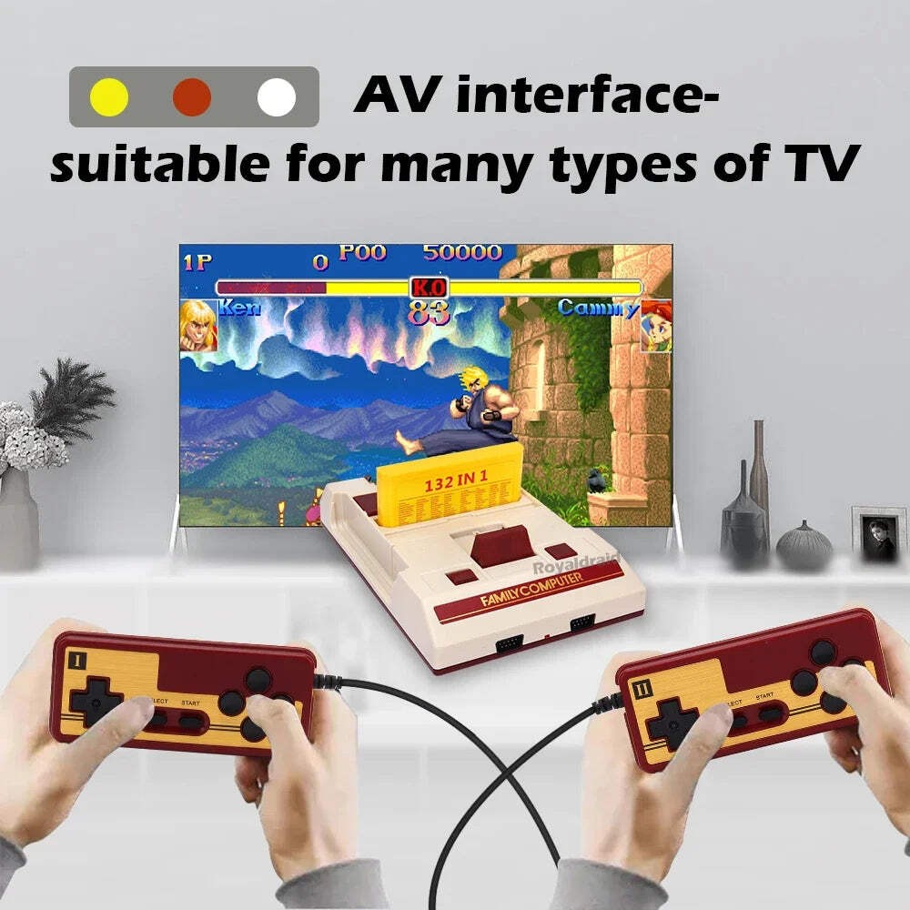 8 Bit Video Game Console Built in 500 Classic Games Family Computer TV Game Cons
