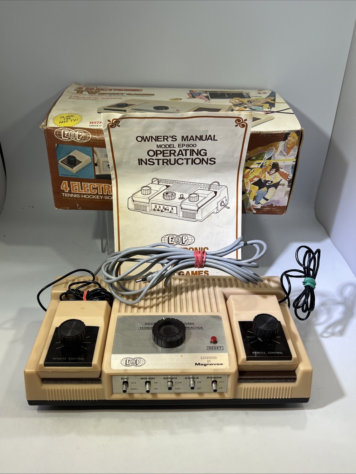 E&P-800 Sharp Magnavox 4 Sports Electronic Video Games W/Box & Manual (Parts)#ML