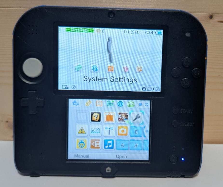 Nintendo 2DS Blue/Black US Version W/Cable *Tested*