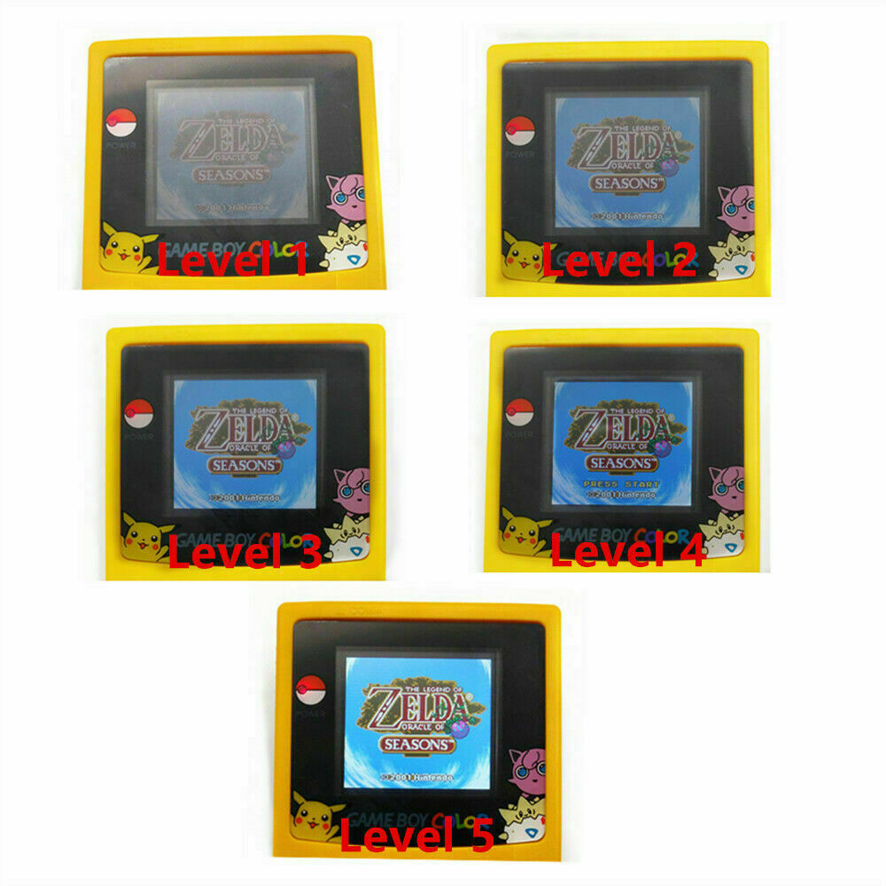 Nintendo Game Boy Color GBC System Backlight Backlit Brighter TFT Clear Red
