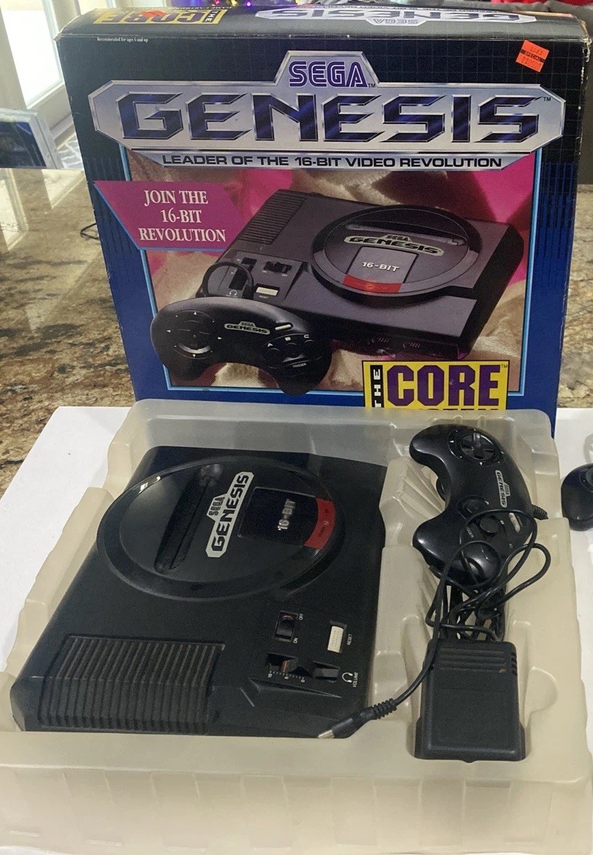 Sega Genesis Model 1 Core Video game system console W/Sonis w 1 controller