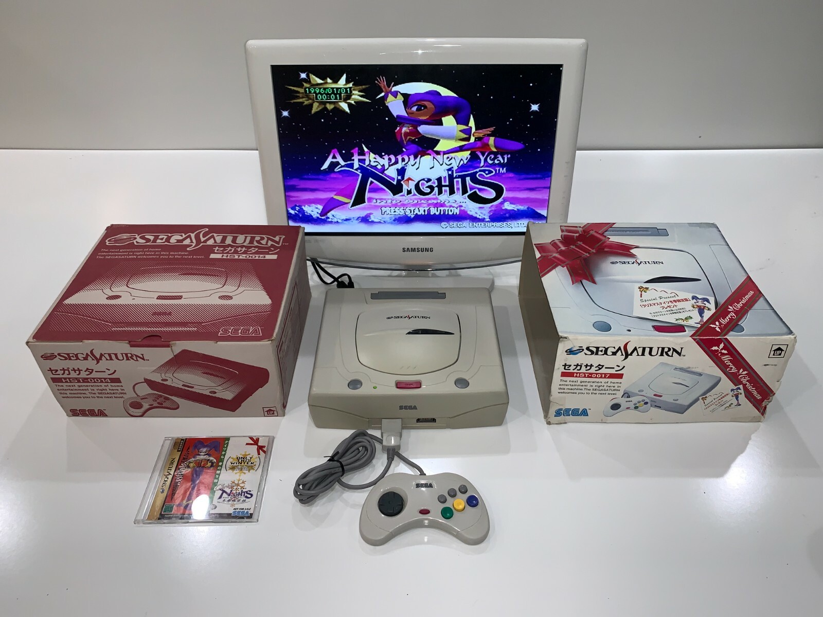 Sega Saturn White Christmas Nights Limited Edition JAPAN Complete in Box Tested!