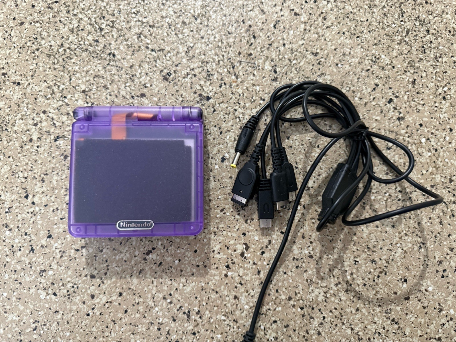 TRANSPARENT CLEAR EXTREME PURPLE GAME BOY ADVANCE SP BACKLIT BACKLIGHT IPS