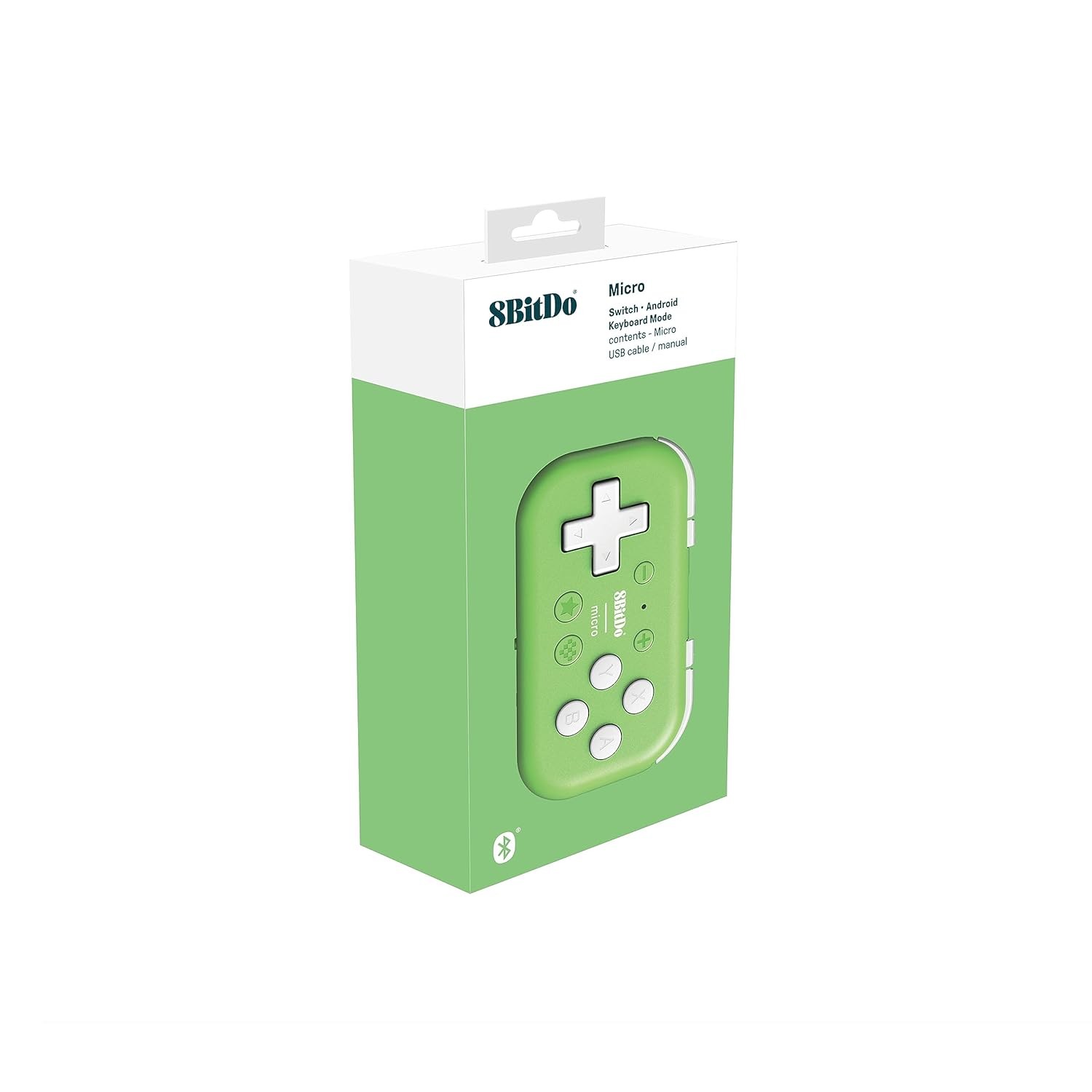 8Bitdo Micro Bluetooth Gamepad Pocket-sized Mini Controller for Switch, Green