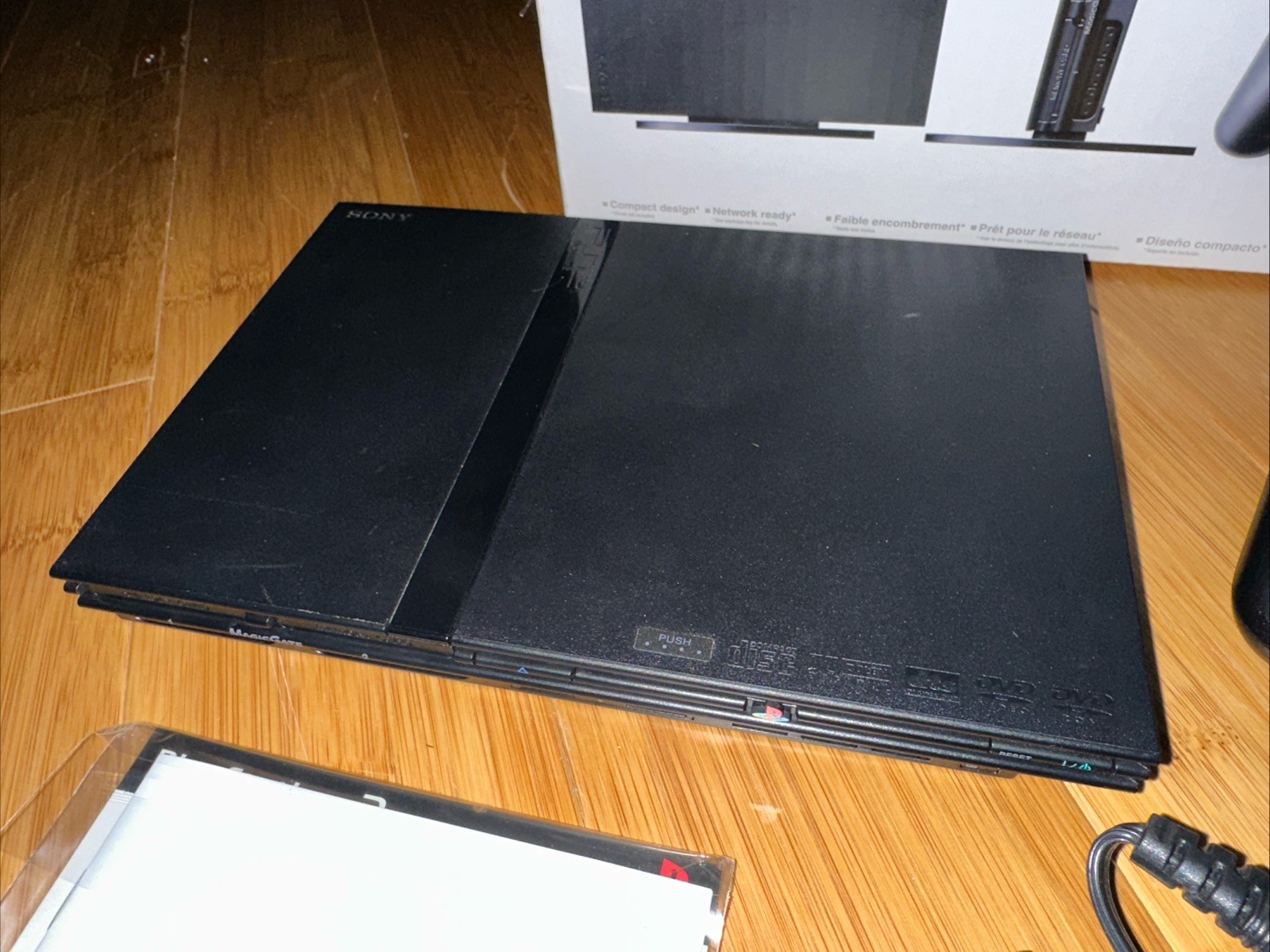 Sony PlayStation 2 PS2 Slim Console Charcoal Black SCPH-70012 Tested No Manual