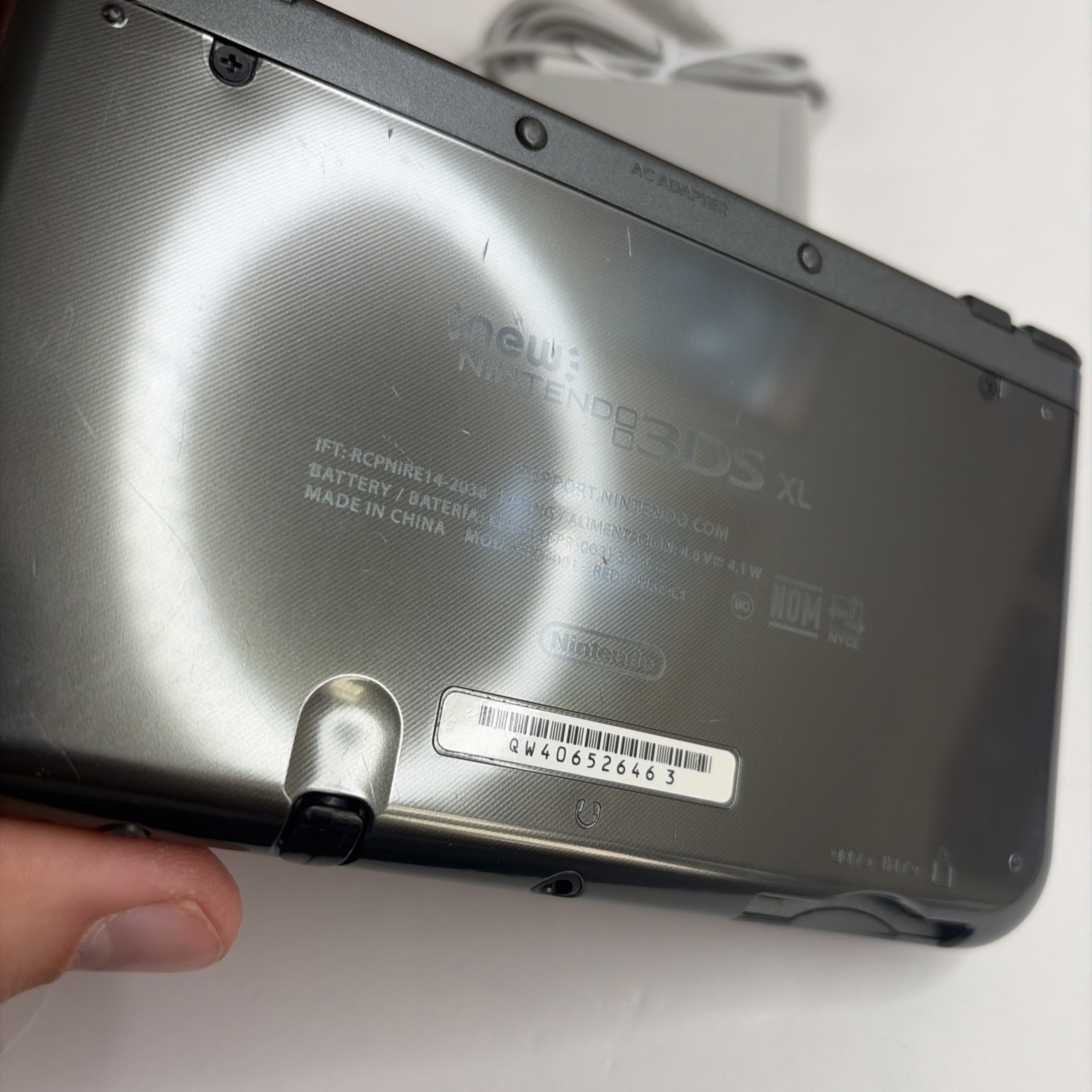 NICE! New Nintendo 3DS XL Gray Black Console Top IPS Charger Stylus US Version