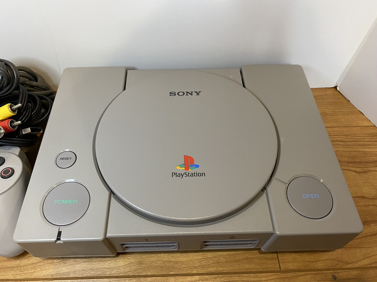 Sony PlayStation 1 PS1 SCPH-7000 Console Controller Set Gray Game JAPAN Tested
