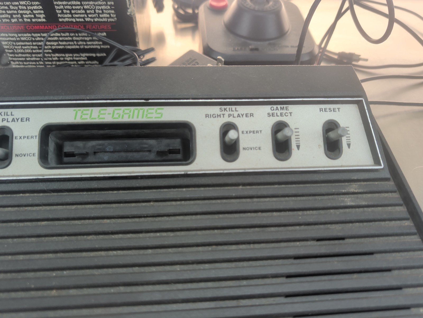 Atari 2600 Black Vader Console With Slik Stick Joysticks And Power/Coax – TESTED
