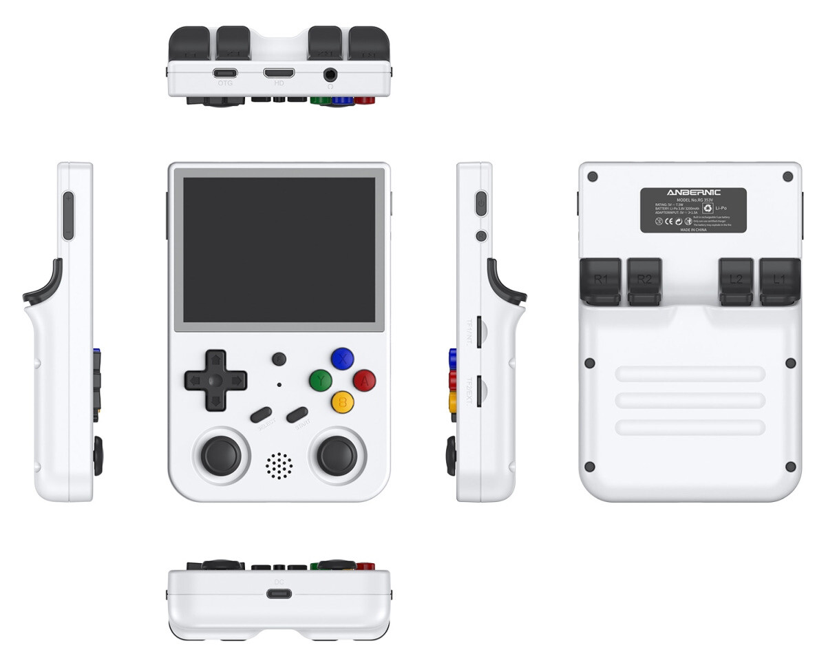ANBERNIC RG353V POCKET GAME CONSOLE (256GB) VERTICAL HANDHELD (3.5″ TOUCHSCREEN)