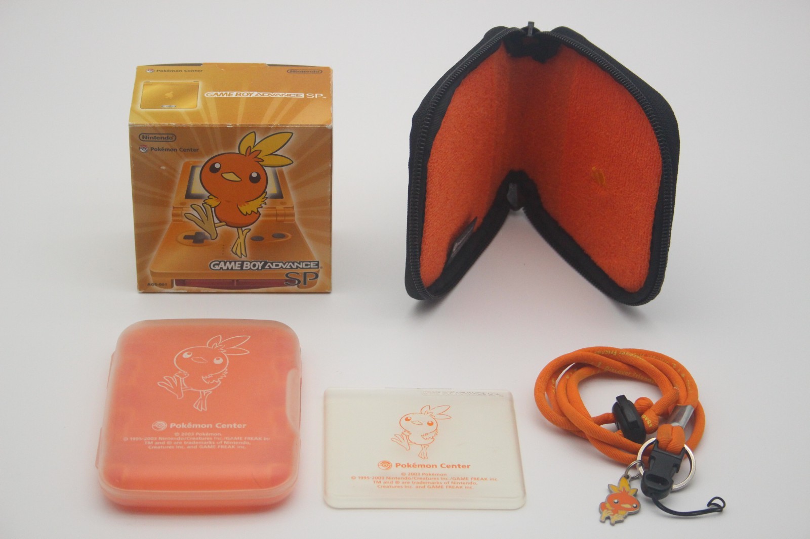 Nintendo Gameboy Advance SP Pokemon Center Torchic Edition Console Bundle