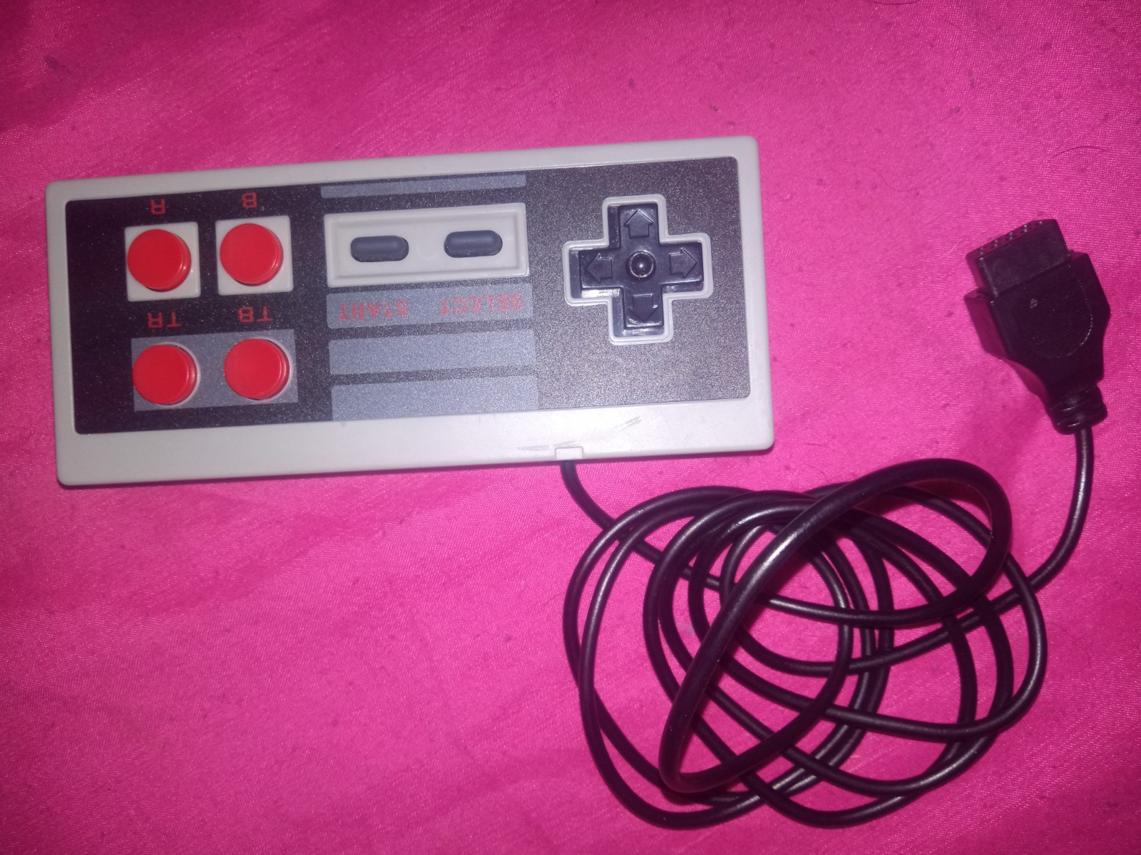 2 Generic Nintendo NES Classic Controller, 4 Buttons with 9 prong connection