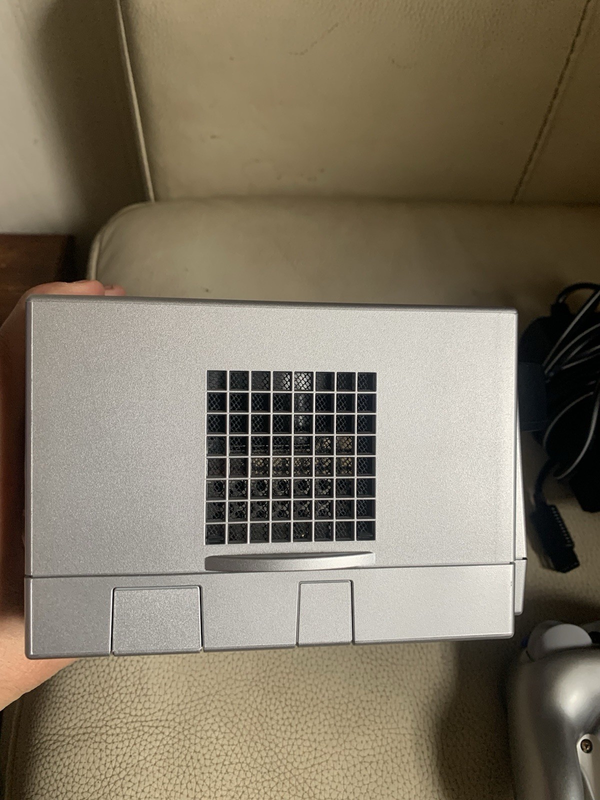 Nintendo GameCube DOL-001 Console Platinum With 3 Games, Cords And Controller.