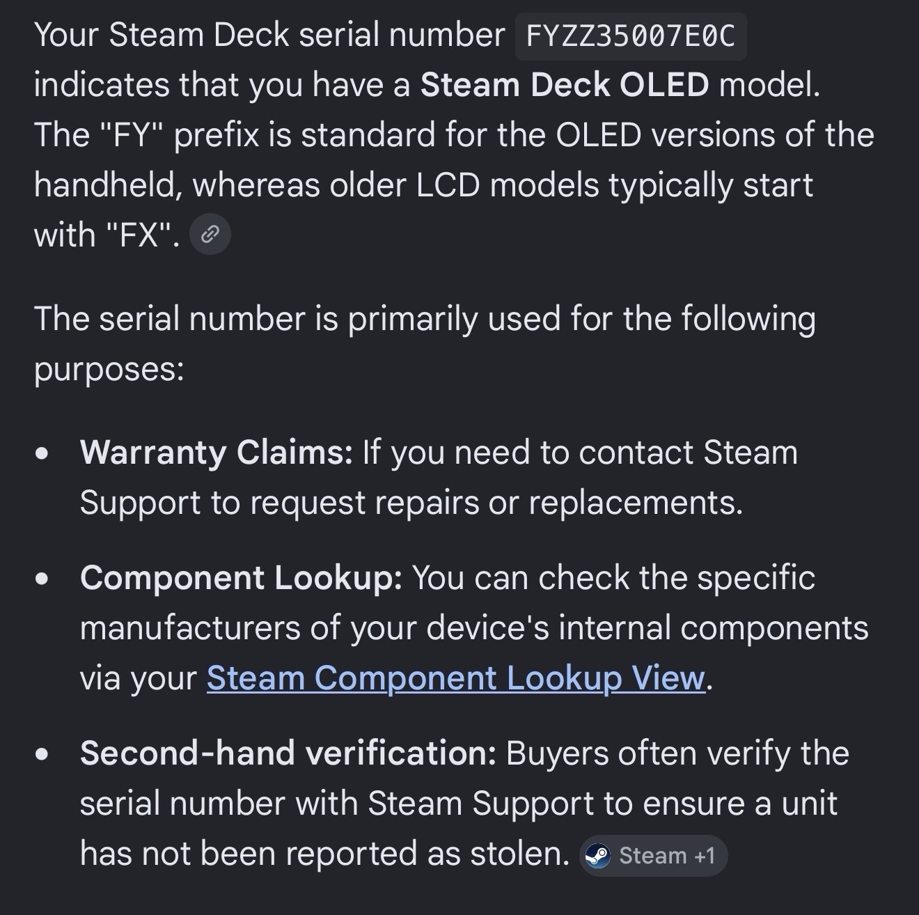 Valve Steam Deck – OLED 1TB Black Handheld Console. Excellent Condition.