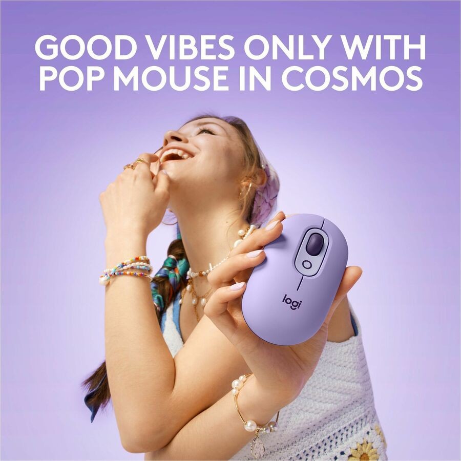 Logitech POP Cosmos Wireless Mouse Bluetooth SilentTouch Emoji