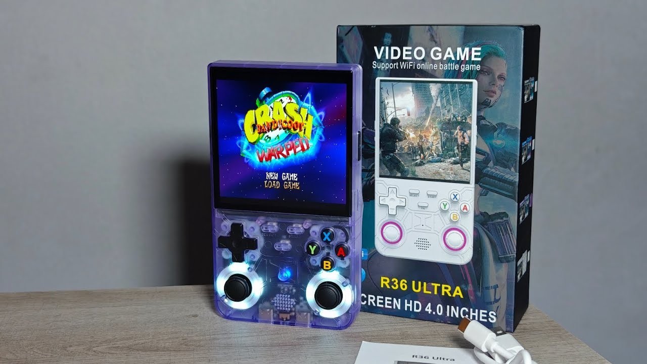 R36 Ultra Retro Handheld Console 64GB Blue