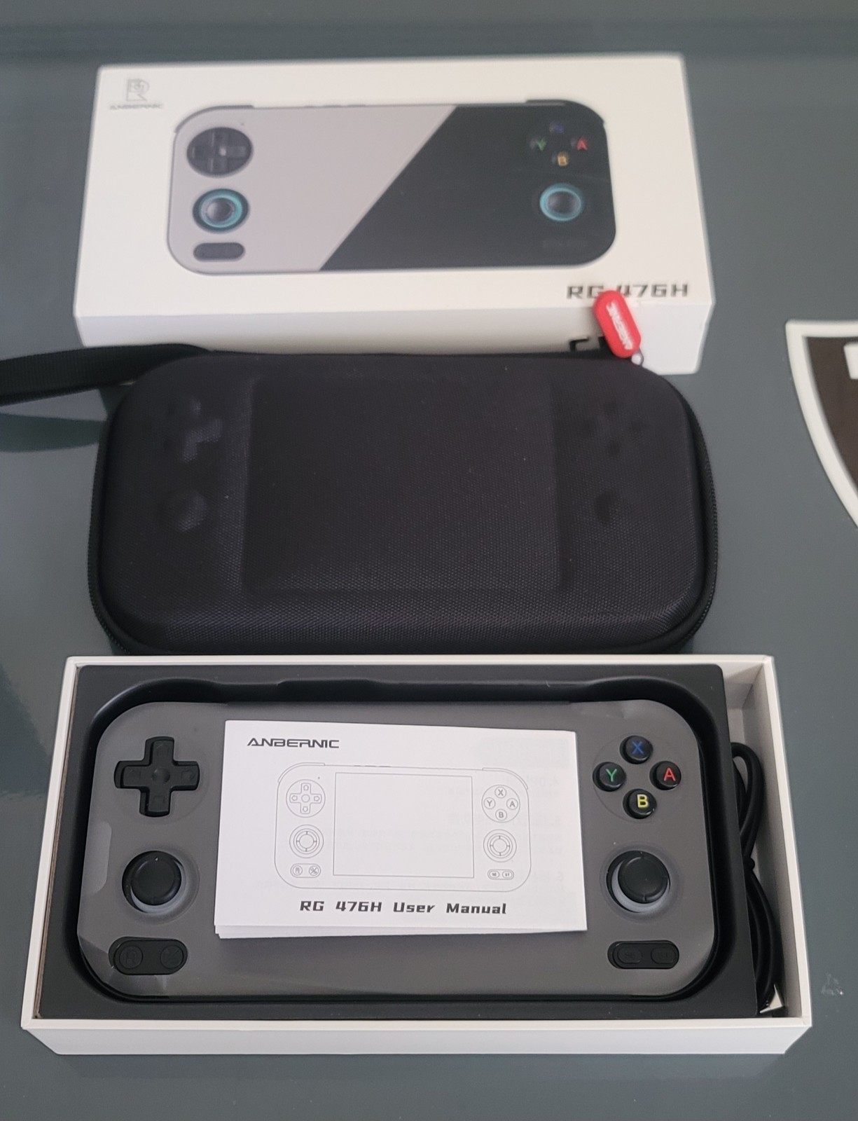 New RG476H with Anbernic carry case and stock 64gb sd card over 4k games ready
