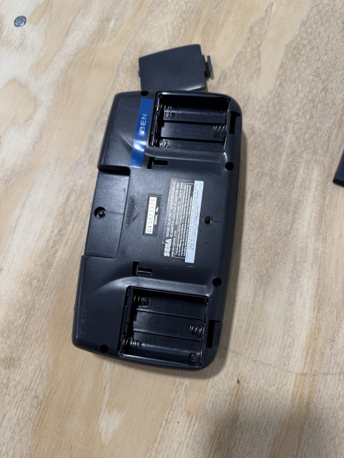 Sega Game Gear Console – Black Screen For Parts/Repair