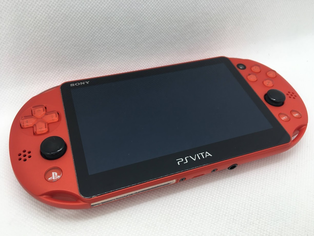 [Read/Exc+++] Sony PS Vita Metalic Red PCH-2000 ZA26 Slim Console Wi-fi w/Box