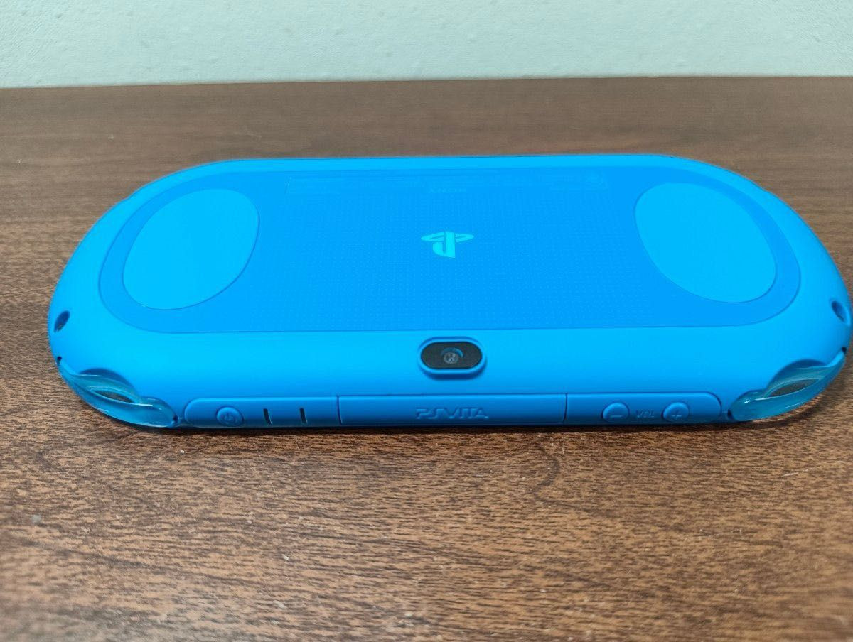 Sony PlayStation PS Vita Slim PCH-2000 Wi-Fi Console Aqua Blue w/ Charger & Box