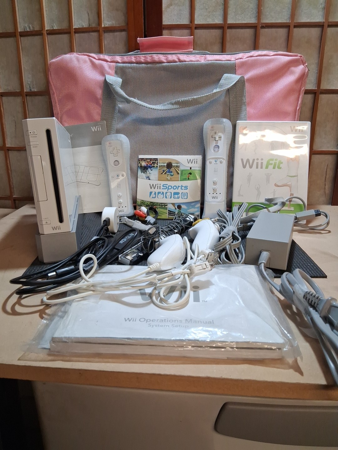 Nintendo Wii Console Bundle with Board + hdmi AV to HDMI . “Whole Package”