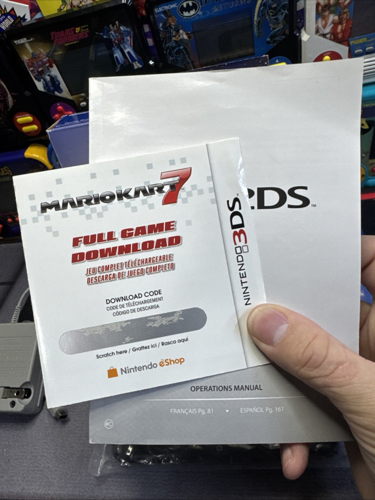 Electric Blue 2DS: Complete With Mario Kart Code Not Used, Matching Serials