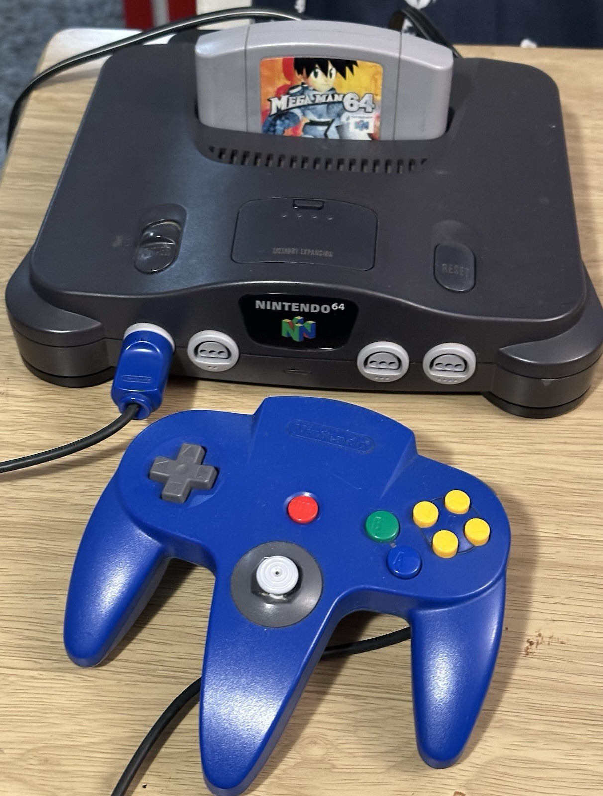 Nintendo 64 Console W/ Mega Man 64 -Controller + All Cords Needed