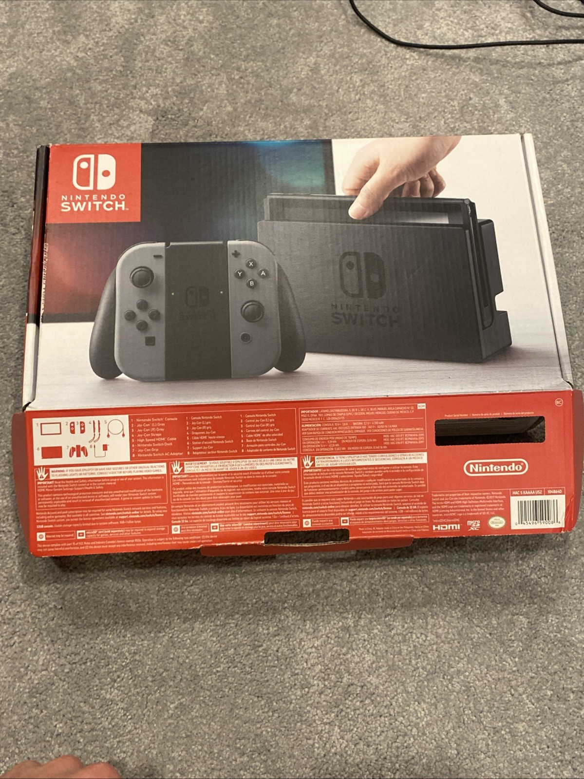 Nintendo Switch 32GB Console w/Gray Joy‑Con, Pro Controller, Case, 512 GB SD CIB