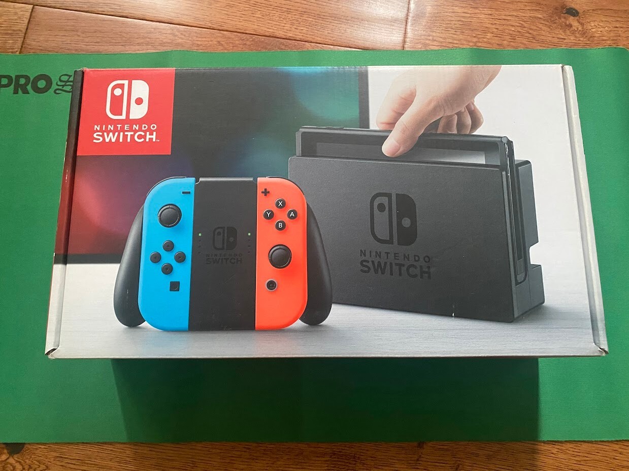 Nintendo Switch 32GB Handheld Console – Neon Red/Neon Blue HAC-001 + 1tb MicroSD