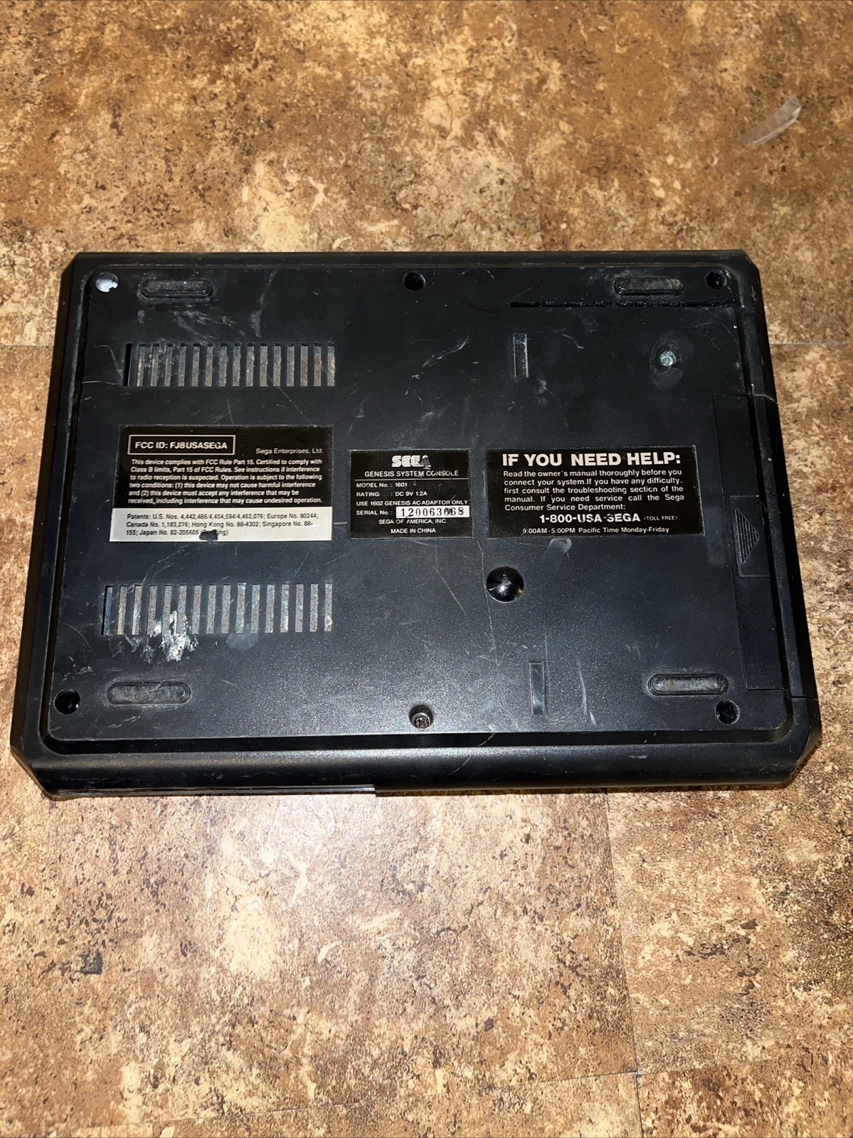 Sega Genesis Console 16-Bit – (1601) UNTESTED