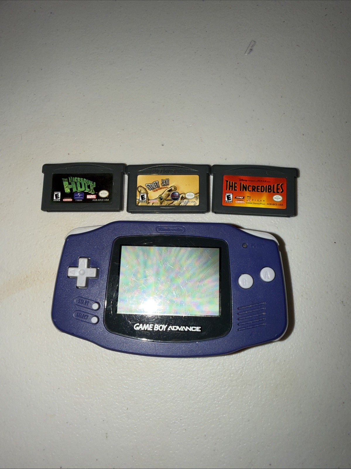 Nintendo Game Boy Advance Handheld System – Indigo AGB-001 Tested With Games