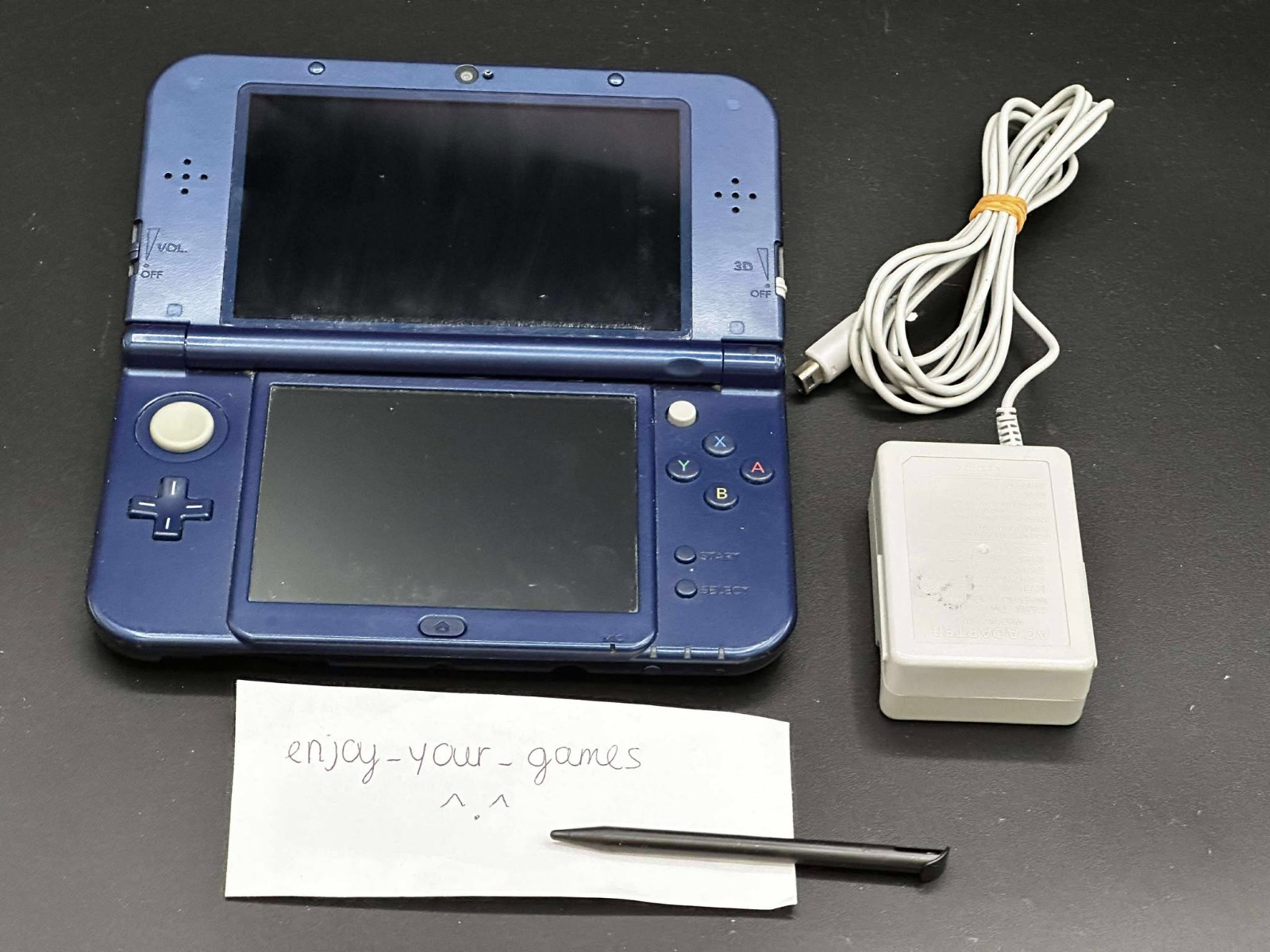 Nintendo New 3DS XL LL Blue | English | Charger | Stylus – SHIP IN 1-DAY