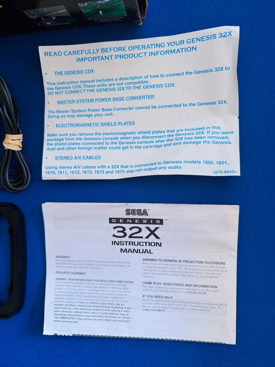 Sega 32x for Genesis Console with S-Video MOD CIB Complete Does Not Power Issues