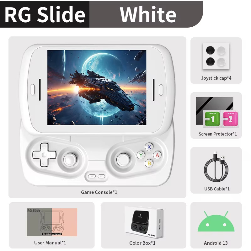 RG Slide Retro Handheld Game Console 4.7″ LTPS In-Cell Android Video Gaming Play
