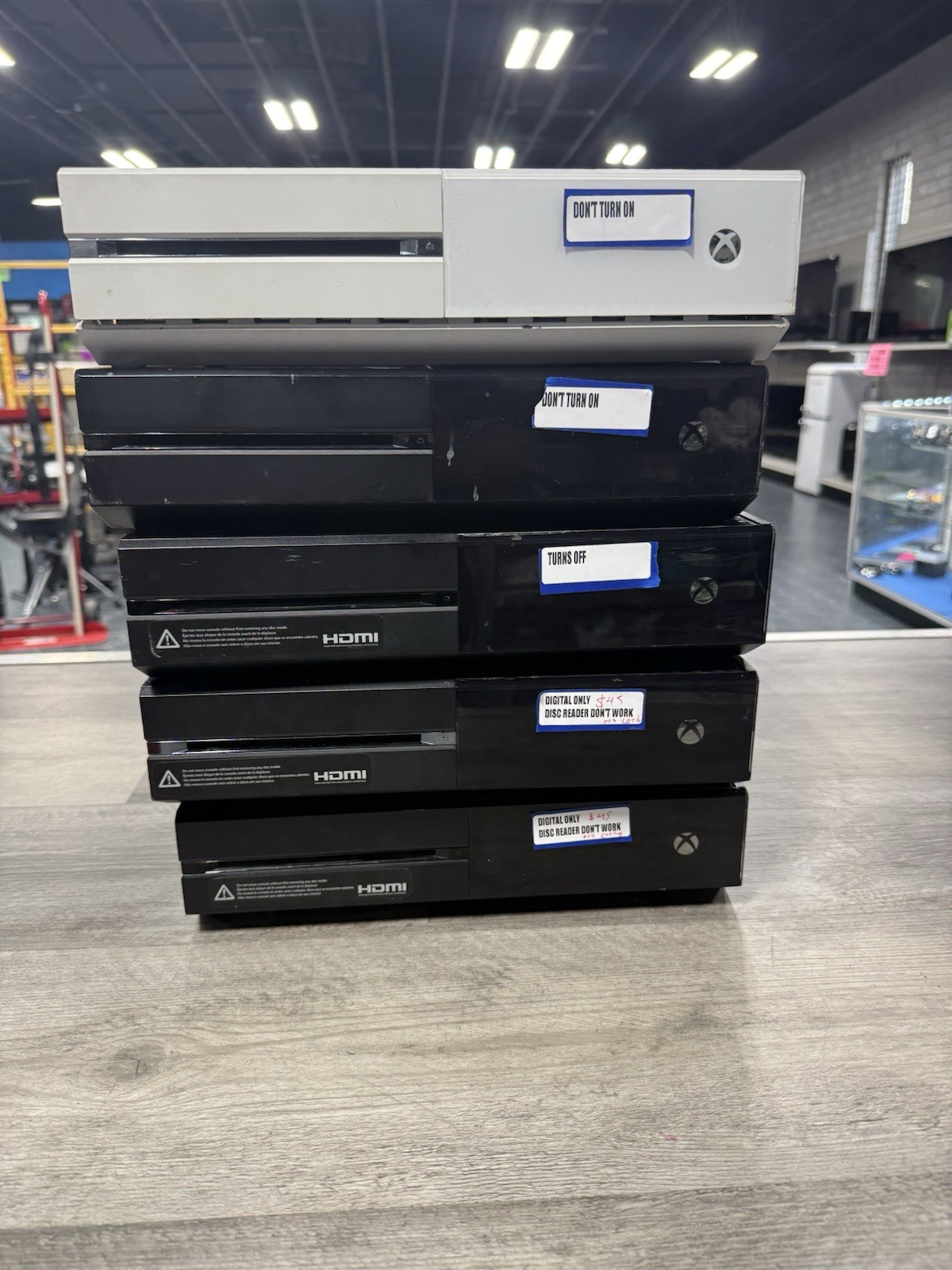 5- Microsoft Xbox One Consoles For Parts
