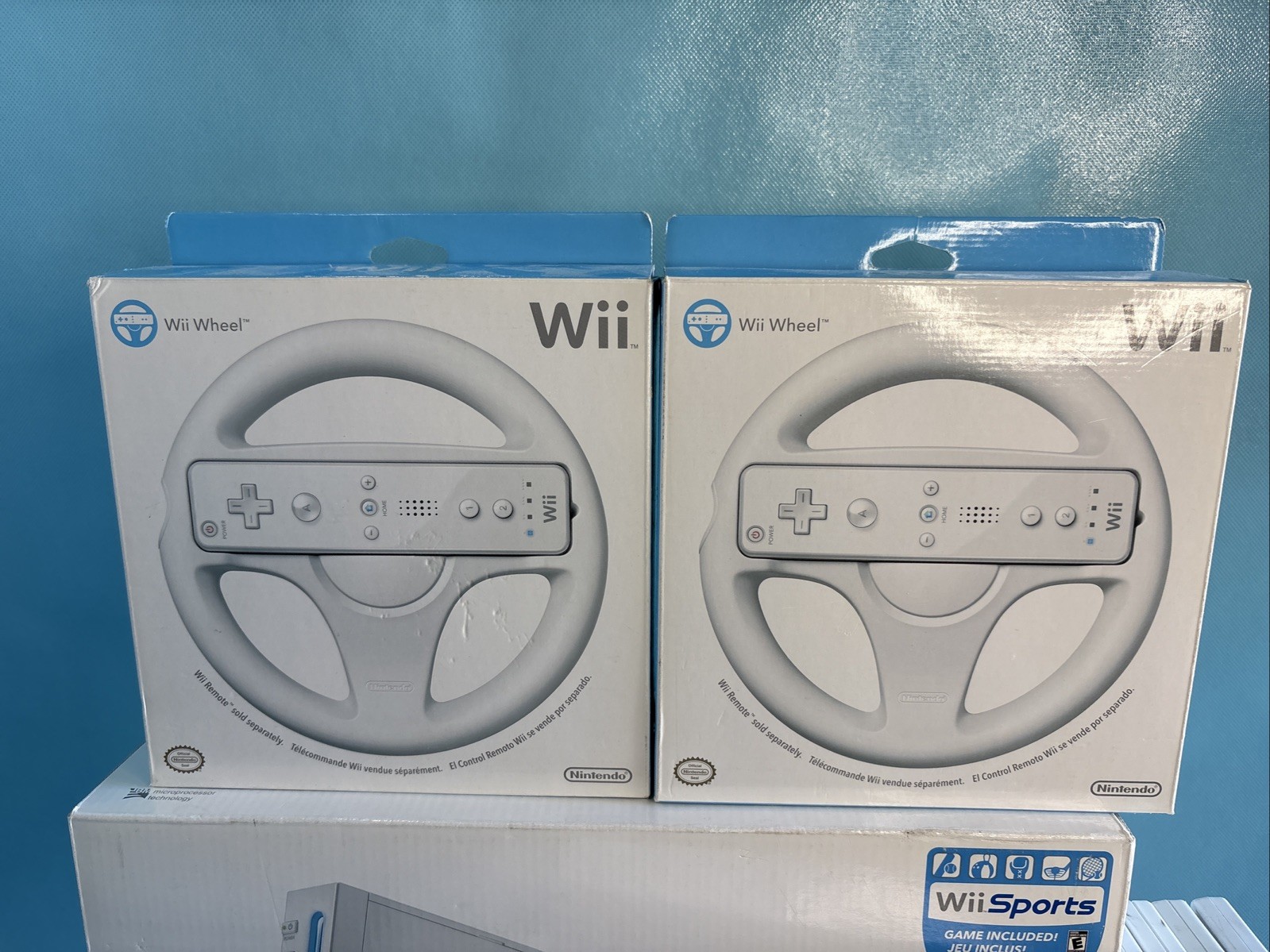 Nintendo Wii Console Complete Sports + Kart Bundle w/ Wheel 2 Controller – WORKS