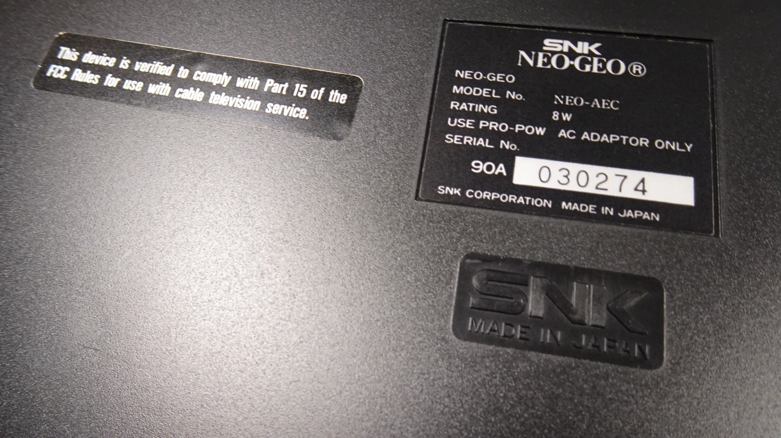 SNK Neo Geo Gold AES System (LN/CIB) RARE US Version *** Bonus Items ***