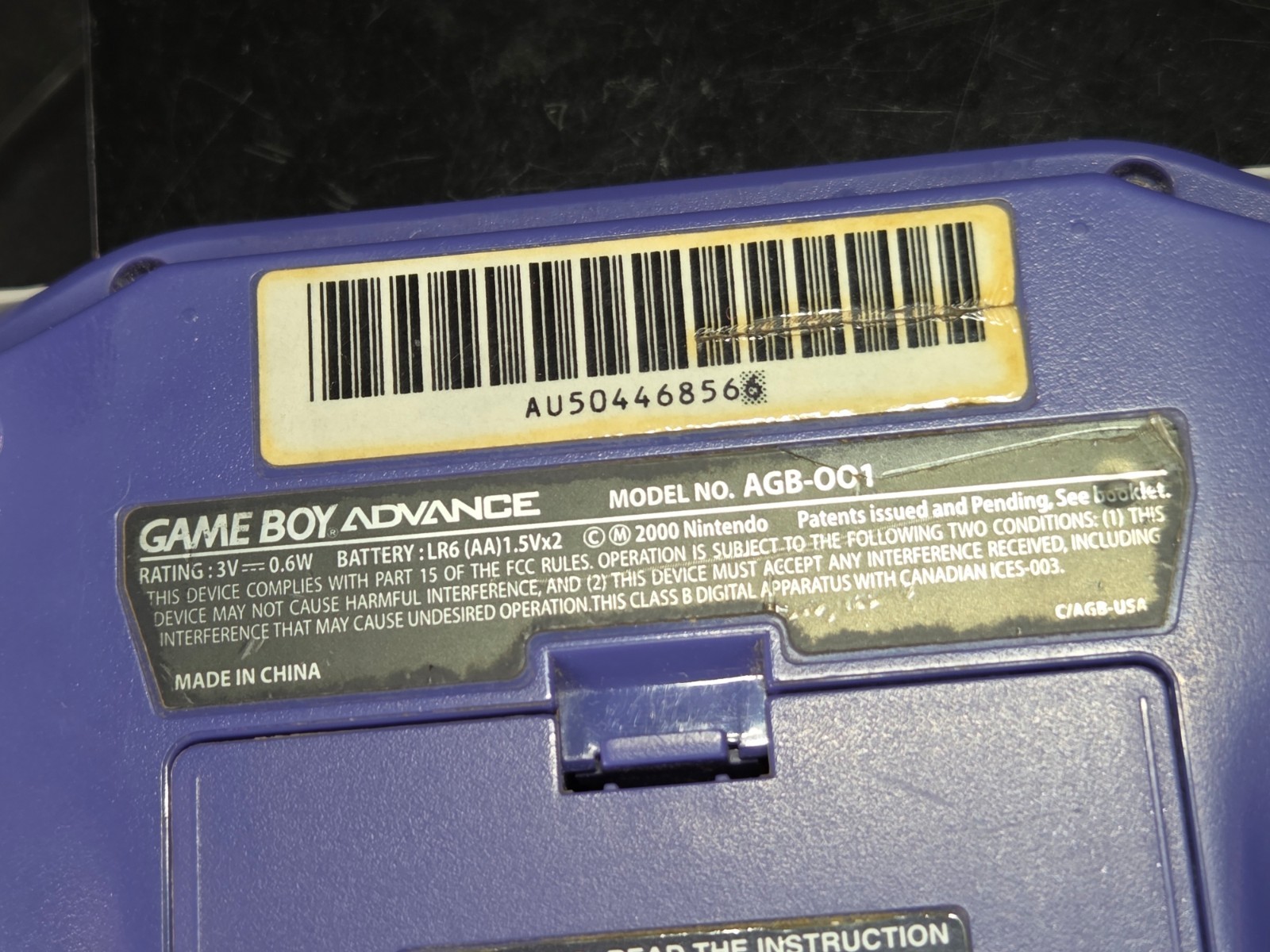 Nintendo Game Boy Advance Indigo Handheld System Console GBA AGB-001 VIDEO DEMO!