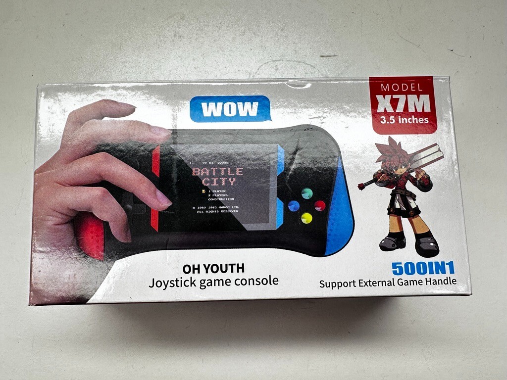 OH YOUTH JOYSTICK GAME CONSOLE- MODEL X7M – 3.5 INCHES -RED & BLUE –