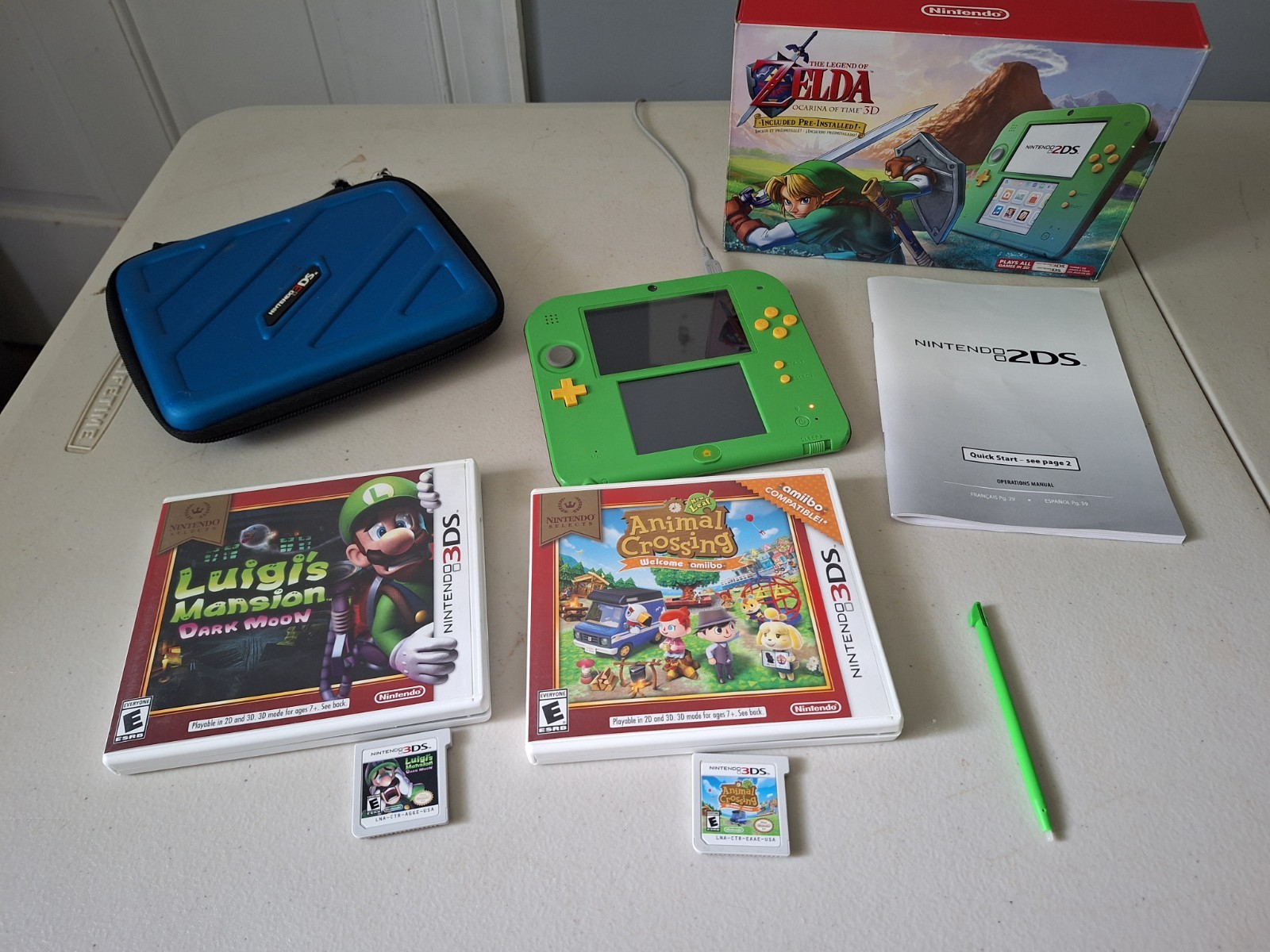 Nintendo 2DS Legend of Zelda Ocarina of Time 3D Green Console w/ Box