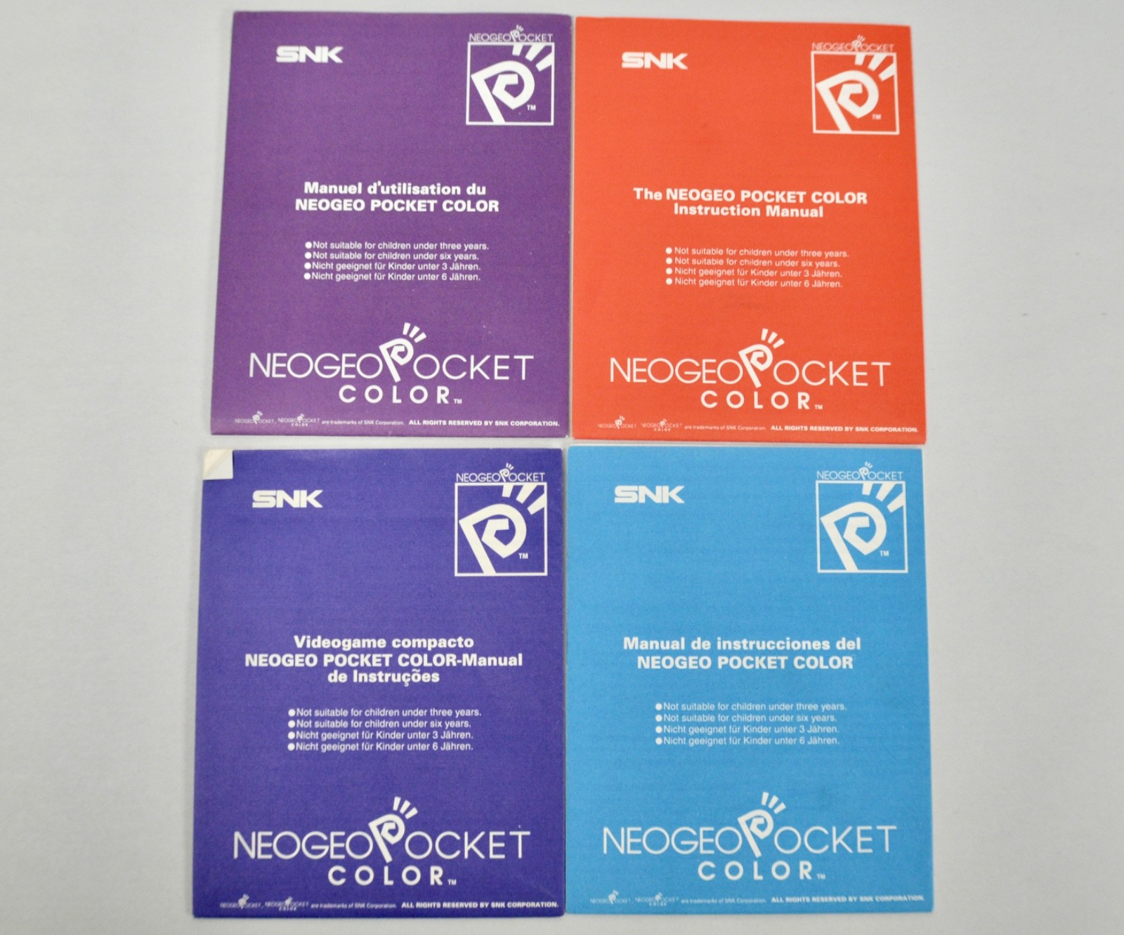 NeoGeo Pocket Color Launch Edition Blue Handheld System CIB