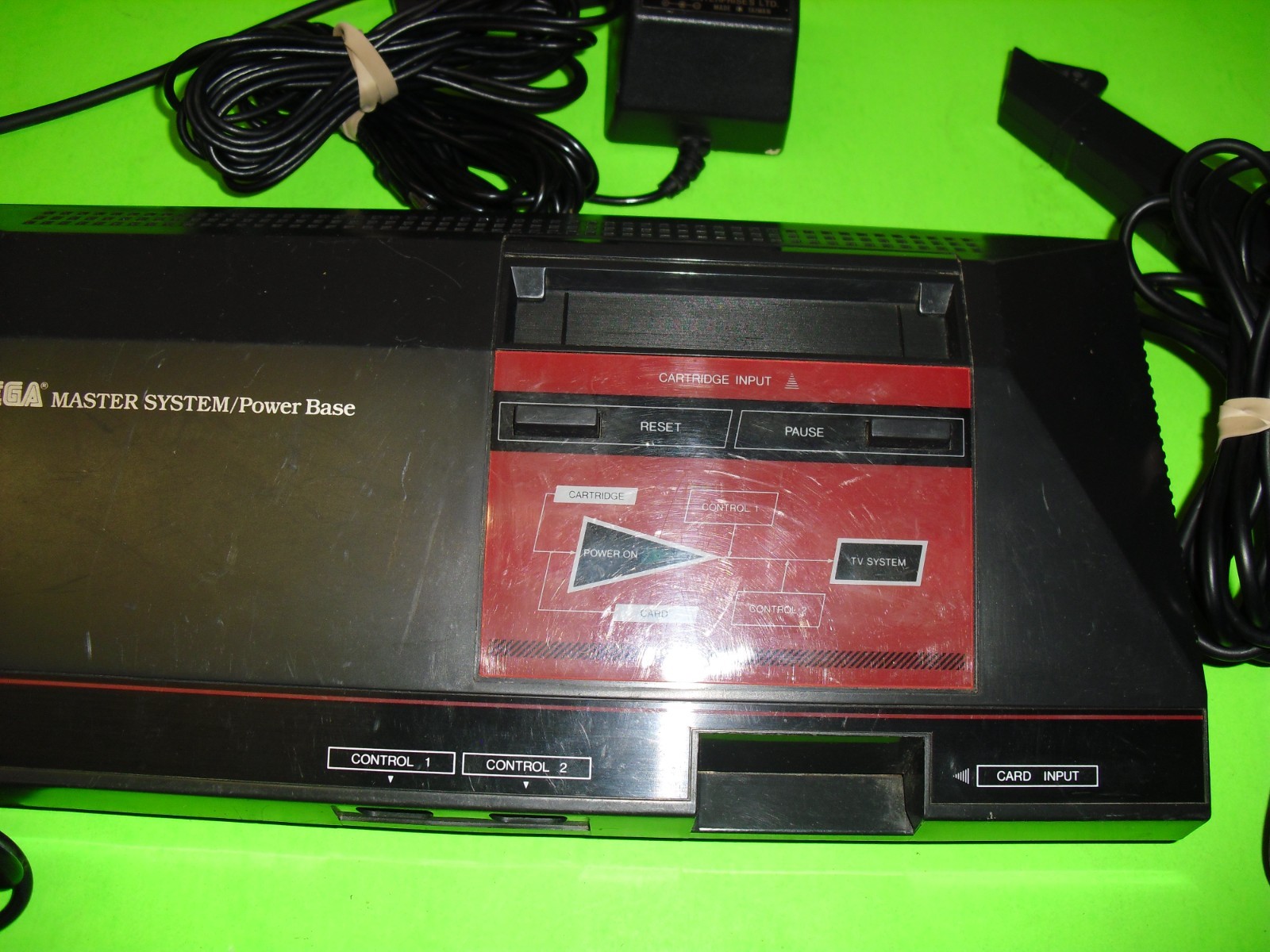 Sega Master System console w/ Control Stick & 2 controllers & Light Gun TESTED!