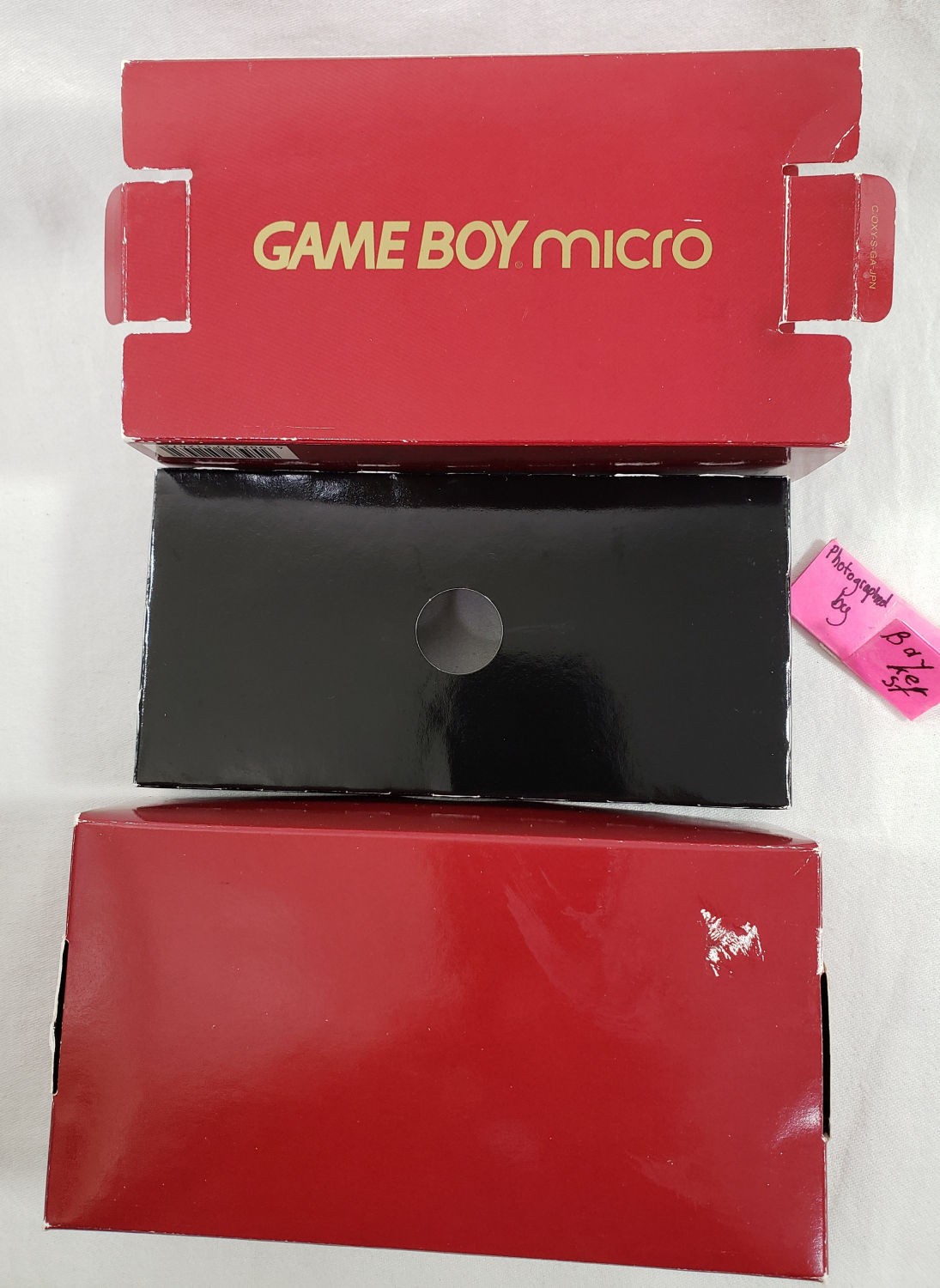 Nintendo Game Boy Micro Famicom Red Gold Console 20th Mario COMPLETE Box GameBoy