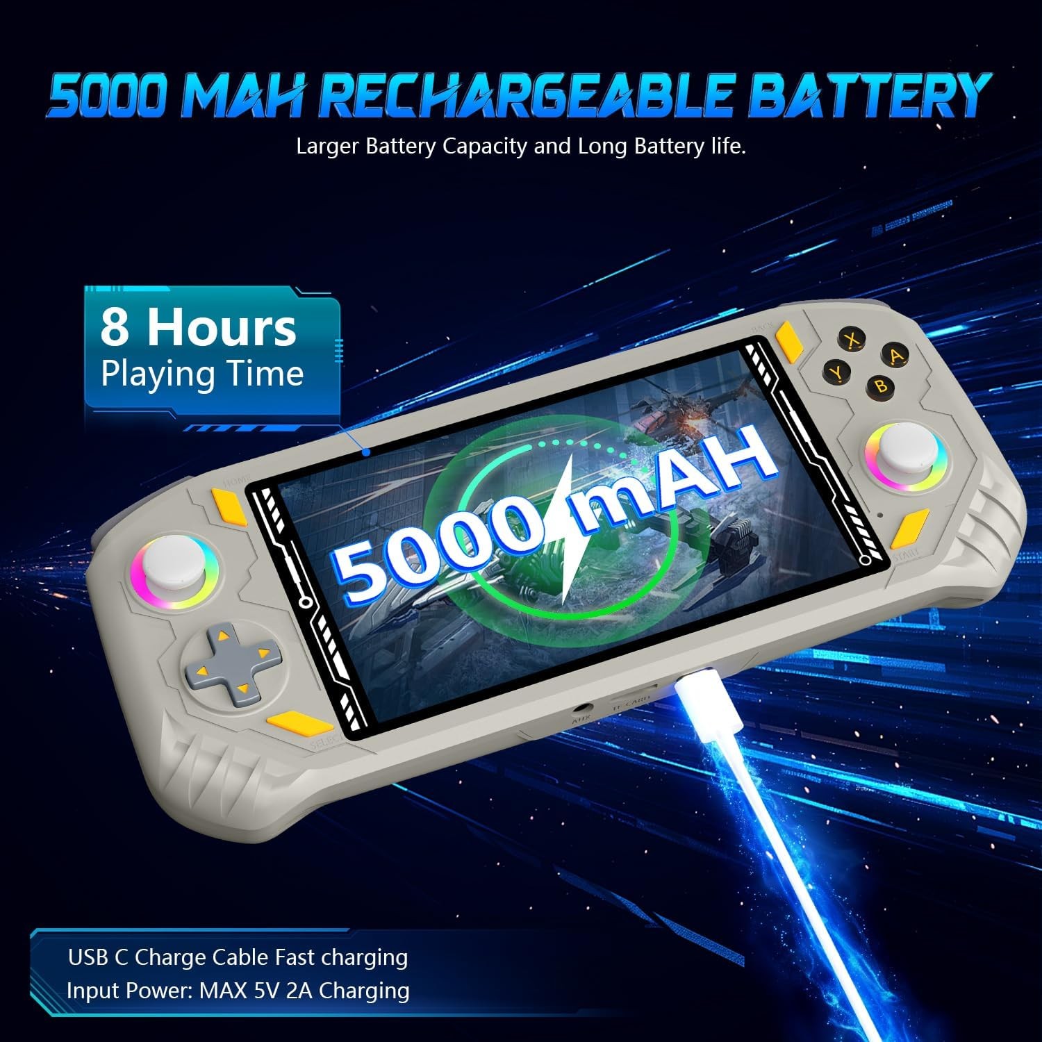 RG52MINI Handheld Game Console 5.5 Inch Gray 64GB