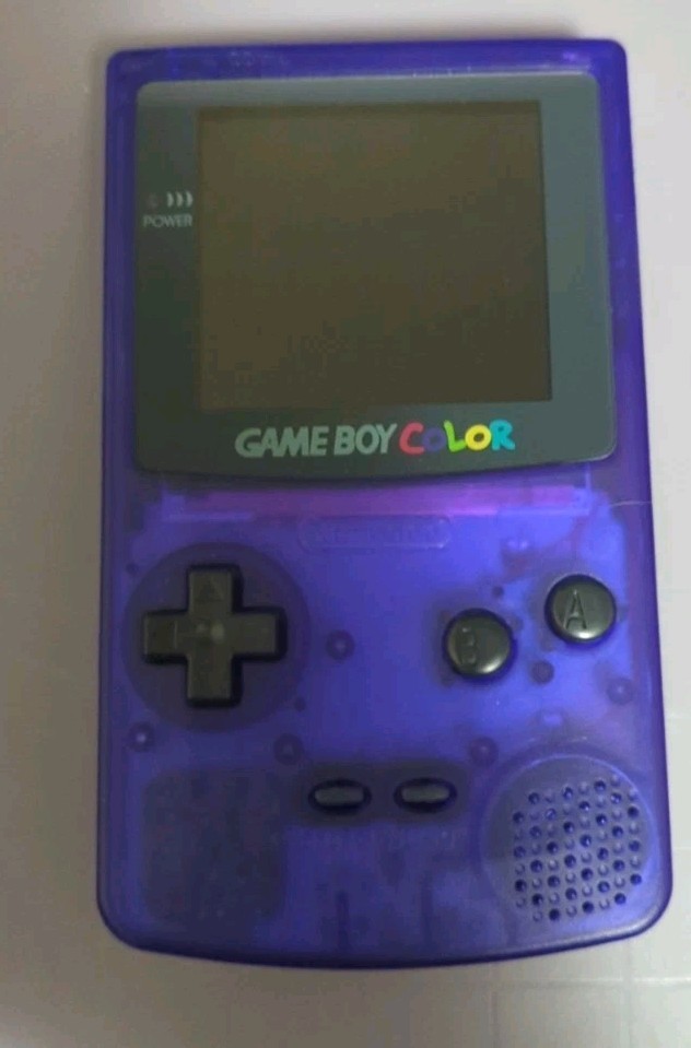 Nintendo clear blue Gameboy color with 2.45 in IPS screen