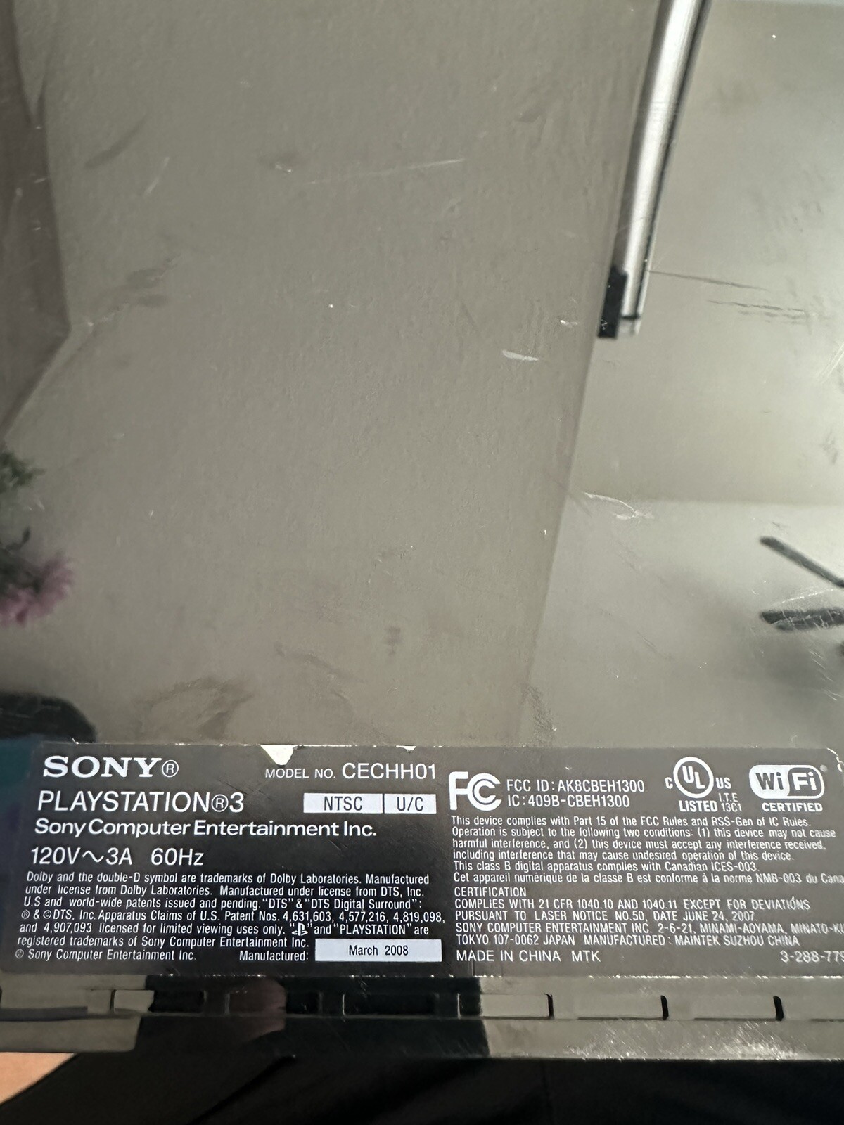Sony PlayStation 3 40GB Console Black CECHH01 Prince Of Persia Trilogy Game