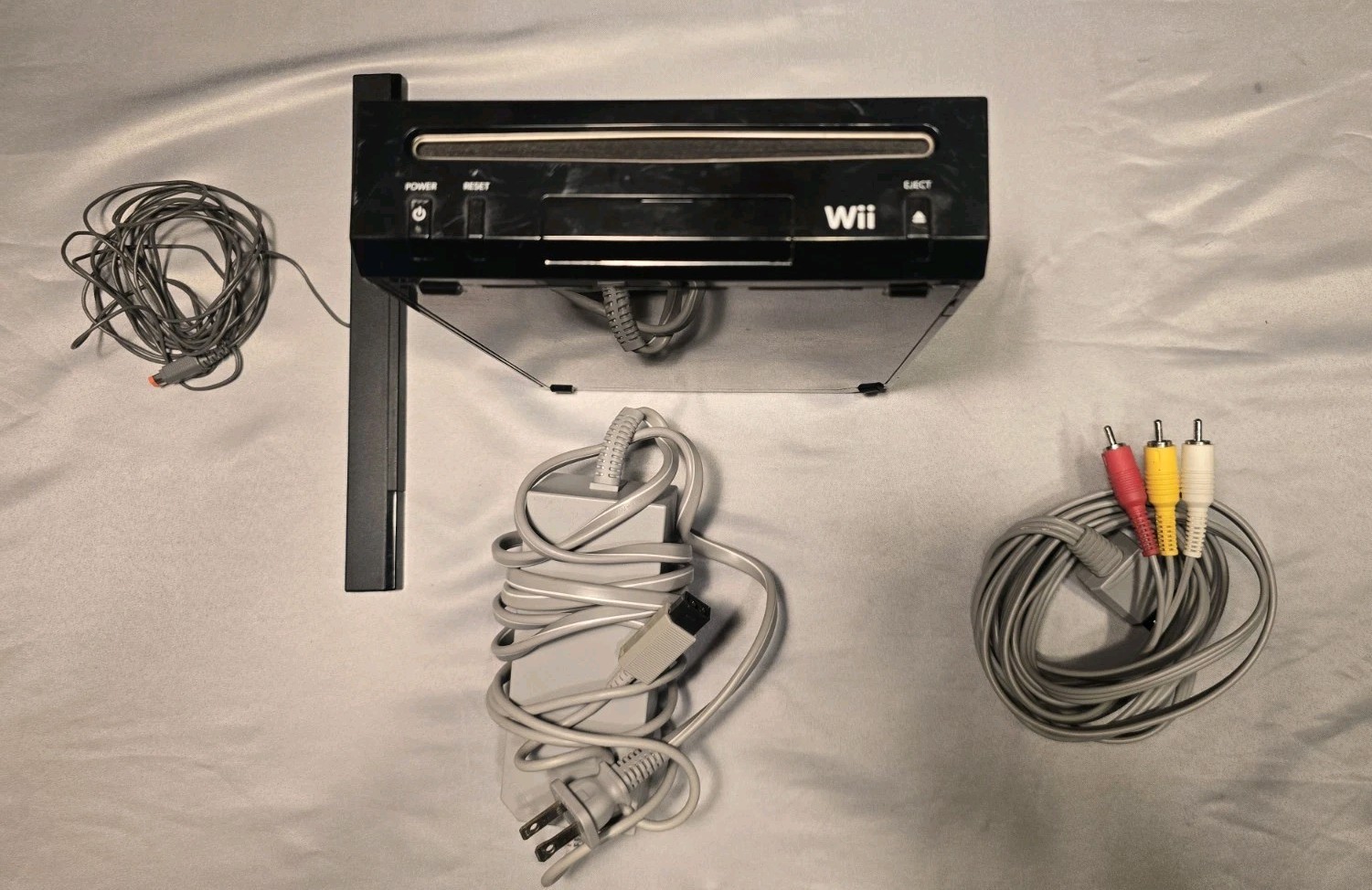 Nintendo Wii Black RVL-101 Model Console Tested Working OEM With NYKO Controller