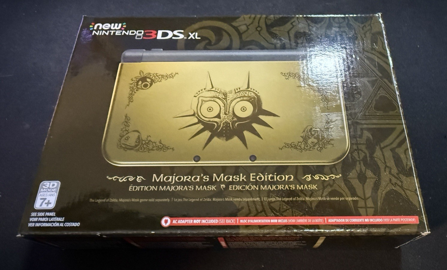 Nintendo New 3DS XL Majora’s Mask Edition Gold/Black Amiibo 4GB NTSC-U/C