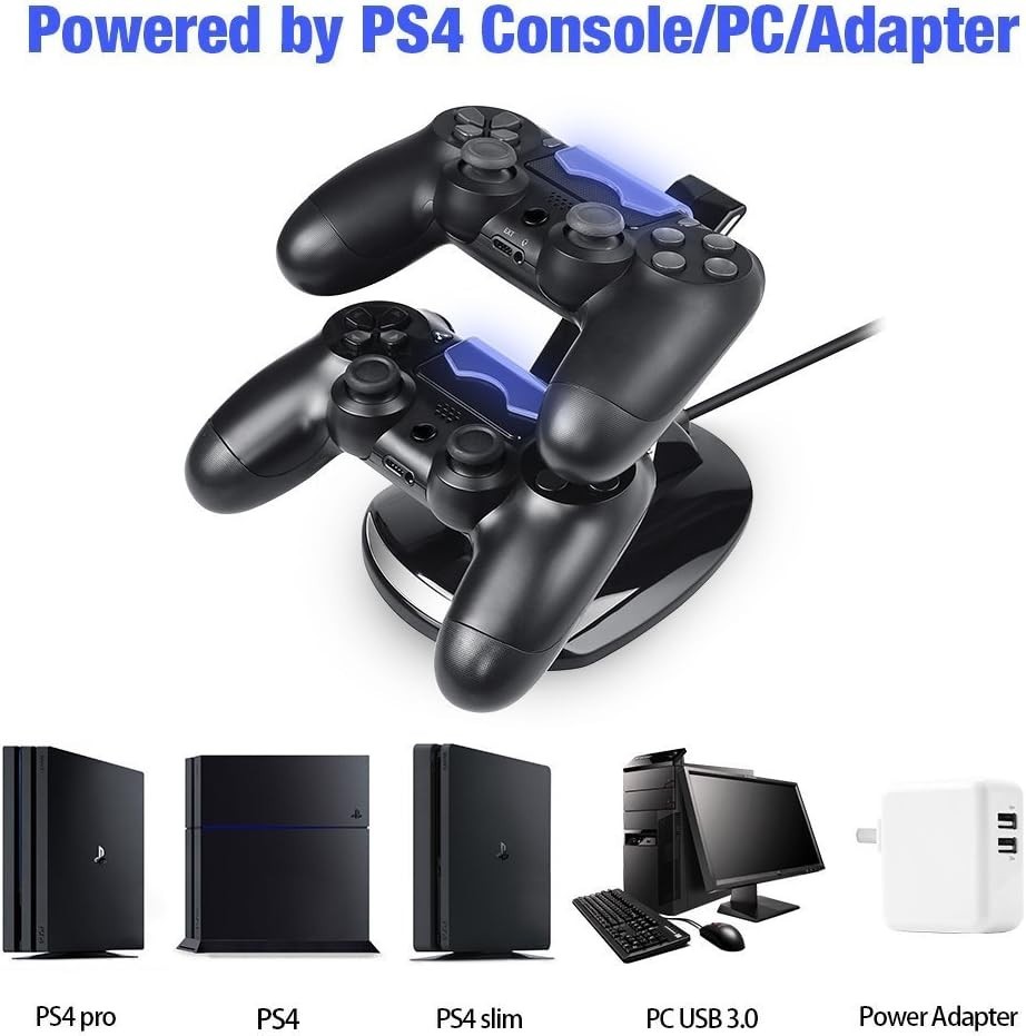 PS4 Controller Charger Station PlayStation 4 DualShock For PS4/PS4 Pro/ PS4 Slim