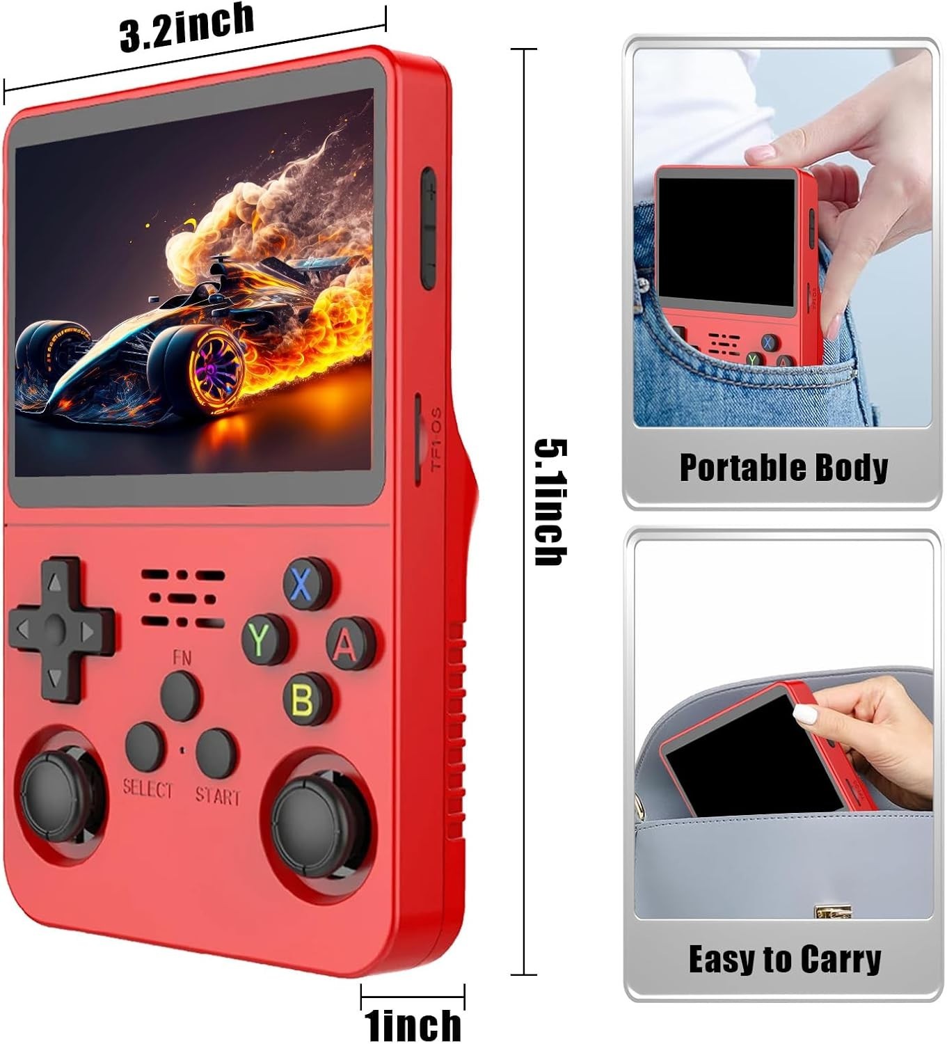 R36S Retro Handheld Game Console 3.5″ Screen 20000+ Games 64GB/128GB Gift