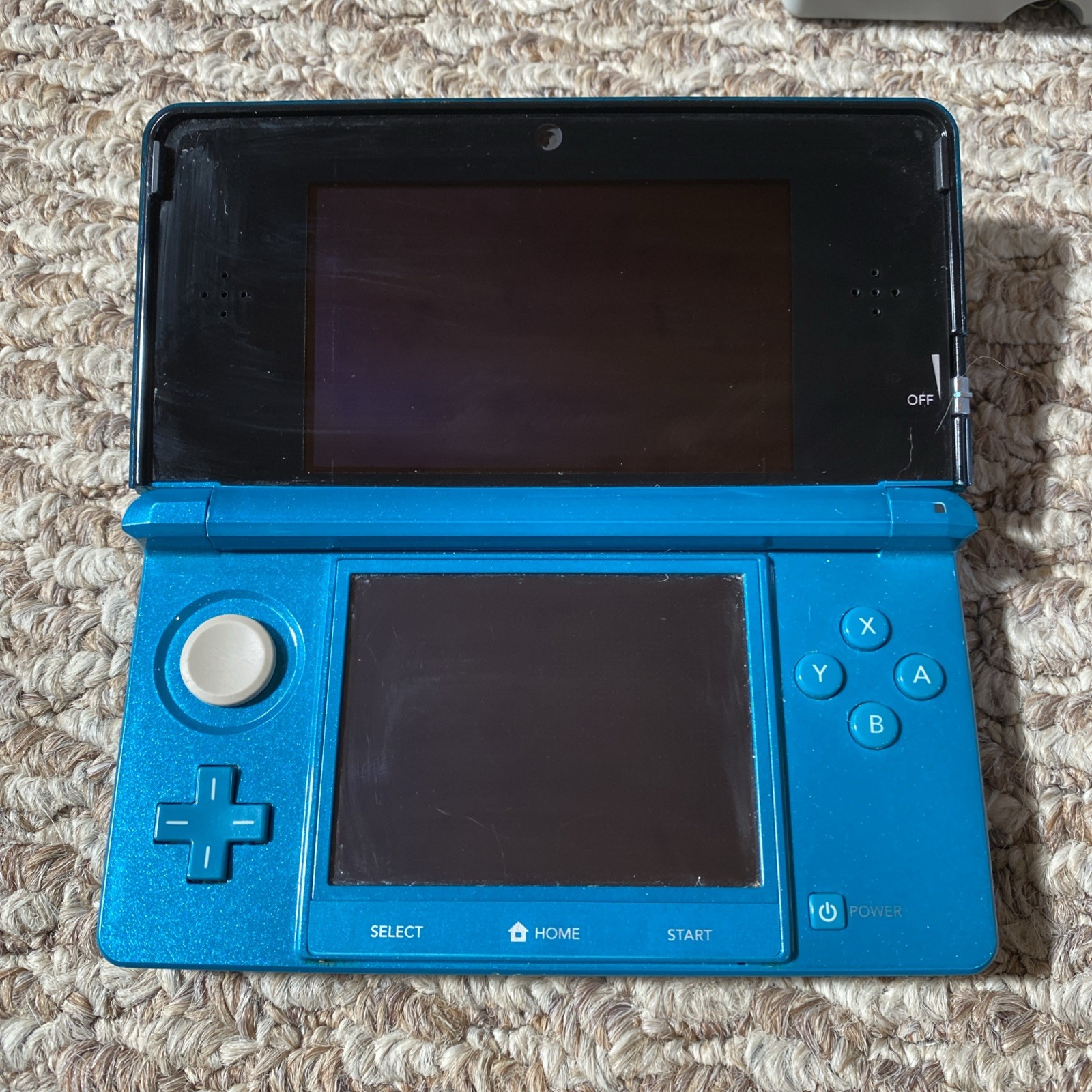 Nintendo 3DS Aqua Blue Handheld Handheld Console System CTR-001 Tested USA
